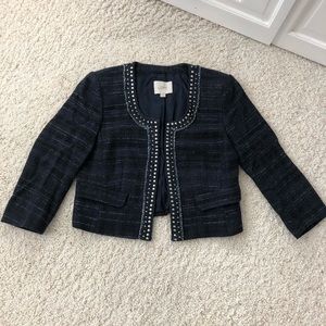 Ann Taylor Tweed Jacket w/ hardware detail